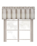 J. Queen New York Lauralynn Straight Window Valance Beige Brown 88 x 18
