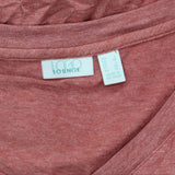 Logo Lounge By Lori Goldstein Womens Jersey Dress w/ Handkerchief Hem Red Clay L