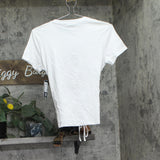 GUESS Eco Short Sleeve Lace-Up Graphic Corset Tee W5RI32K9RM1 Pure White XS