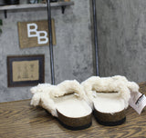 Auden Womens Jane Two Band Buckle Slide Slippers 91308535 Cream Off White 11M