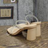 A New Day Womens Stacy Mule Heels 89530523 Clear Brown 6M