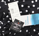 Swim Solutions Womens Polka Dot Romper One Piece Swimsuit Black / White 10