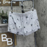 Splendid Womens Knit Pajama Lounge Shorts R87D733 Gray Stars XL