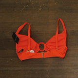 Lauren Ralph Lauren Womens Macrame-Ring Bikini Top Swim Persimmon Orange 6