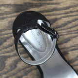 Bandolino Women's Armory Heeled Sandal BNARMORY2 Black Fabric 6M