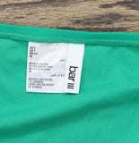 Bar III Womens Summer Solids Side-Knot Hipster Bikini Bottoms Green Rush S