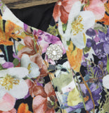 Aqua Womens Button Up Floral Print Mini Dress IDM12072 Black Multi XL