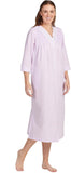 Miss Elaine Womens Robe, Pockets and Zipper Lilac Purple / White Check S