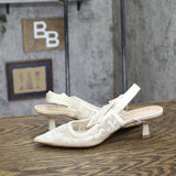 A New Day Milan Raffia Slingback Heels 93708032 Cream Off White 6M