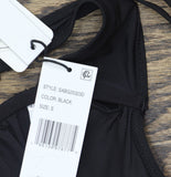 Sanctuary Womens Beach Goddess Shirred-Cup Bikini Swim Top SABG25323D Black S
