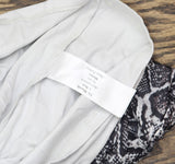 Nina Parker Trendy Plus Size Mesh Midi Dress Knit Snakeskin Print Black Multi 2X