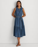 Lauren Ralph Lauren Womens Chambray Sleeveless Dress 200876833001