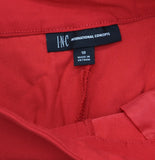 INC International Concepts Bengaline Knit Regular Shorts Cherry Candy Red 10