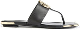 DKNY Womens HALCOTT Thong Open Toe Slide Sandals K4051669 Black 7.5M