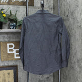 Chaps Boys Cotton Blend Button Up Dress Shirt 1669f863d87ac0 Gray L
