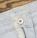 Style & Co. Curvy Cuffed Capri Jeans Mid Rise 100094906W Sedona Blue 24W