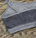 Maidenform Girls Cropped Padded Seamless Bra Gray Multi M