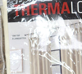 Thermalogic Topsions Room Darkening Curtain Panel Pair Natural Brown 80x63