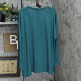 Banana Republic Womens Long Sleeve Knit Round Neck Shirt Top 1010344 Green 2XL