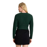 A New Day Womens Long Sleeve Bow Cardigan Sweater 94674334 Green L