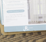 Regal Home Print Grommet Sheer Single Curtain Panel Ivory Linen Brown 50x95