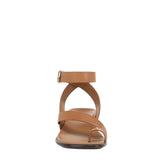 Naturalizer Womens Birch Strappy Flat Sandals Saddle Tan Brown Leather 9M
