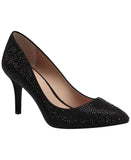 INC International Concepts Rhinestone Zitah Evening Pumps Black Bling 12M