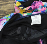Swim Solutions Garden Dreams Flutter-Sleeve One-Piece Swimsuit Navy Blue Multi 8