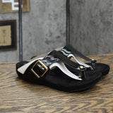 Giani Bernini Womens Rivver Sandals Buckle Thong Sandals Black Smooth 5M