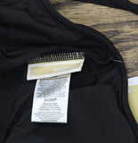 Michael Michael Kors Womens Grommet Tankini Padded Swim Top MM30322 Black S