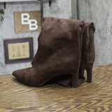 A New Day Mid-Calf Faux Suede Cone Heel Boots 94568889 Brown 7M