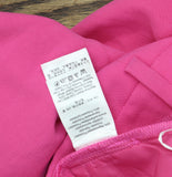 DKNY Aero Crepe Mid Rise Wide Leg Pants XD5P2051 Vivid Pink 14P
