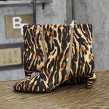 A New Day Womens Tigris Boots Block Heel Bootie 94568627 Tiger Print 7.5M