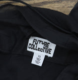 Future Collective Womens Sleeveless Mixed Media Ankle Slip Dress Black XS