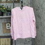 Attitudes by Renee Embellishment Crew Neck Pullover Sweater Pink Lemonade M