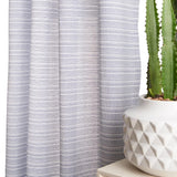 CHF Semi-Sheer Cargo Stripe Grommet Window Curtain Panels Blue 50" x 84"