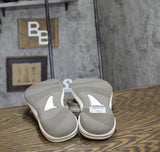 Clarks Jazzh Womens Toe-Post Cushioned Footbed Flip-Flops Gray Multi 11M