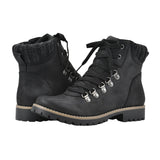 Cliffs By White Mountain Winter Hiking Boots Lace Up Bootie Black / Fabric 8.5M