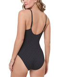 Andie Classic Eyelet Sicily One Piece Swimsuit AO602 Black S