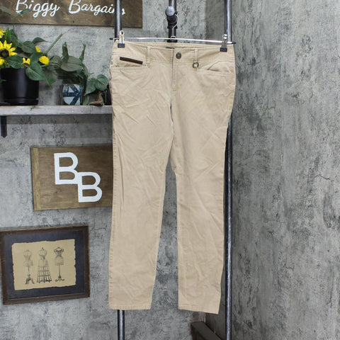 Lauren Ralph Lauren Womens Stretch Khaki Snap Front Pants 166a89cffc9290 Brown 2