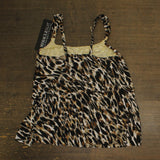 Miraclesuit Dazzle Underwire Bra Tankini Bathing Suit Top Fur Realz Brown 10