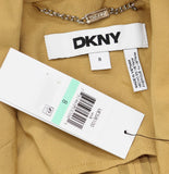 DKNY Single-Button Notch-Lapel Blazer with Front Pockets Whiskey Brown 8