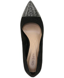 On 34th Womens Jeules Pointed-Toe Slip-On Pumps 10019803700 Black Microsuede 11M
