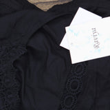 Raviya Womens Plus Size Lace-Inset Mini Cover Up 76399X Black 0X