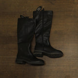 Style & Co. Womens Terryy Round Toe Faux Leather Tall Riding Boots Black 6M