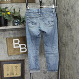 Silver Jeans Co. Mid Rise Curvy Fit Capri Jeans Luxe Stretch Indigo Blue 25x23