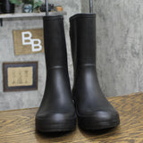 A New Day Womens Vicki Mid Calf Rain Boots 53855422 Matte Black 12M