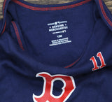 MLB Infant Baby Boston Red Sox #11 Rafael Devers Romper Creeper Navy Blue 12M