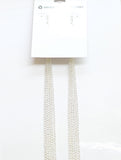 Beach Chic Embellished Beaded Long Chain Drop Earrings Silver Gray / Multi 6.5"