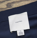 Calvin Klein Womens Stretch Crepe Zip Front Jacket 44C442G Dark Sapphire Blue L